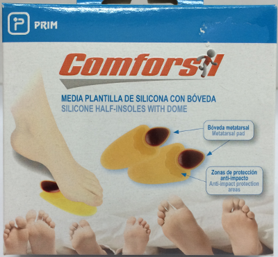 Comforsil Plantillas cortas de silicona con bóveda metatarsal